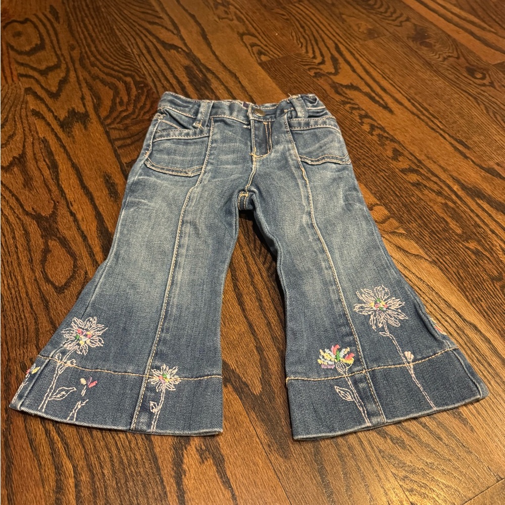 GAP Kids Blue Embroidered Jeans
